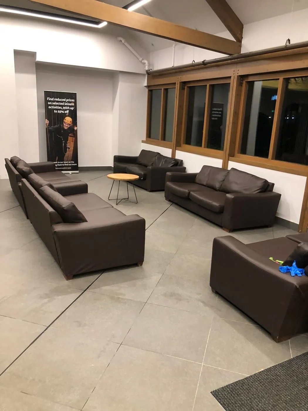 Reception lounge cleaned