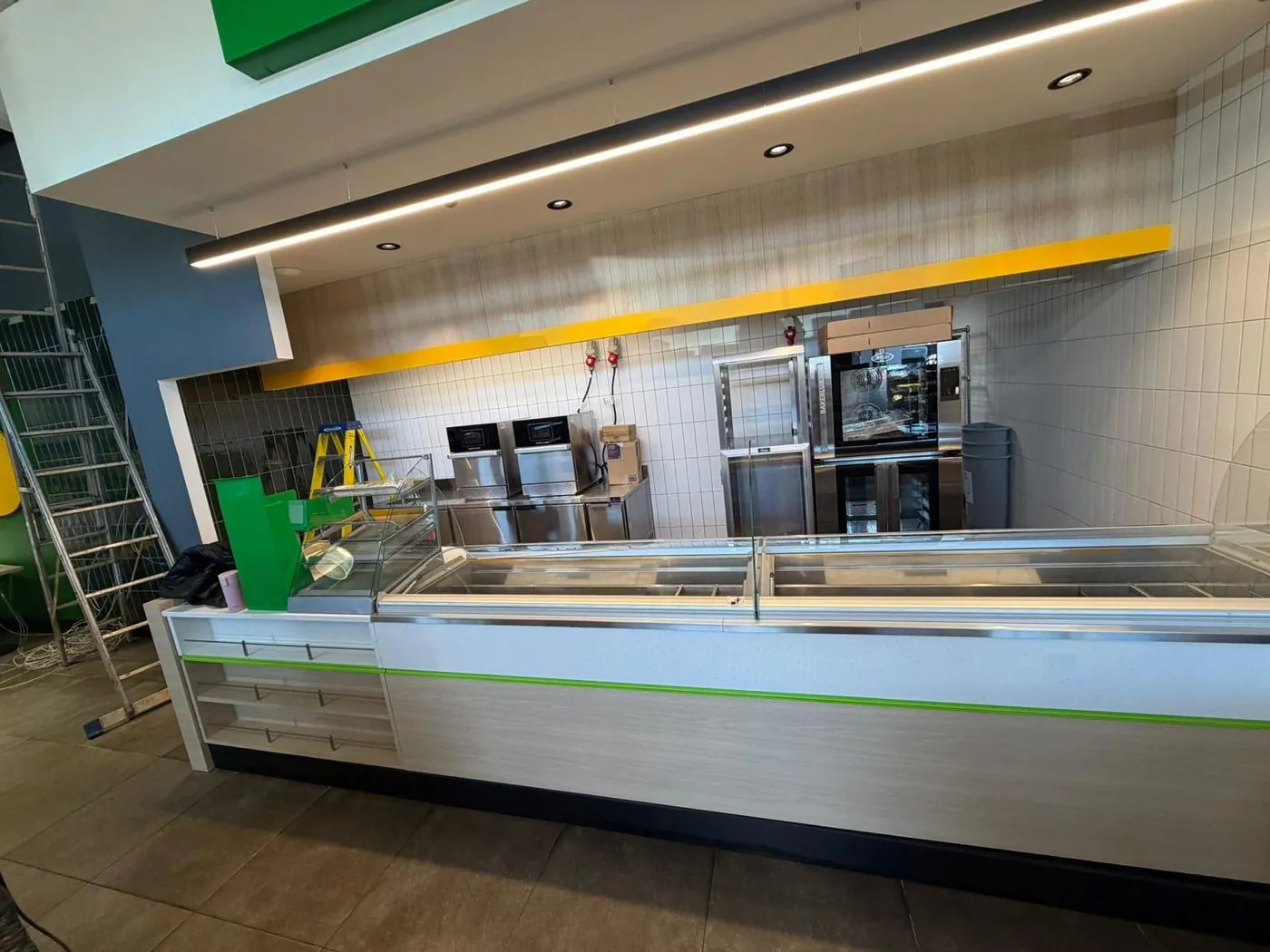 Retail food servery cleaned to handover standard