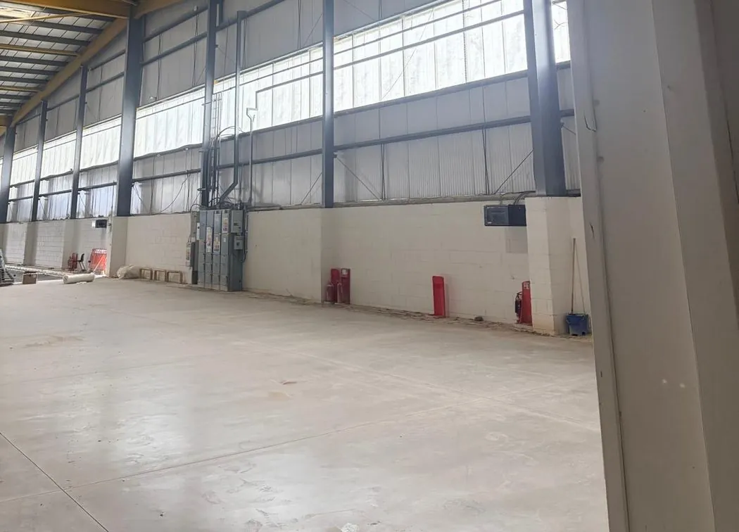 Warehouse concrete floor after a deep clean